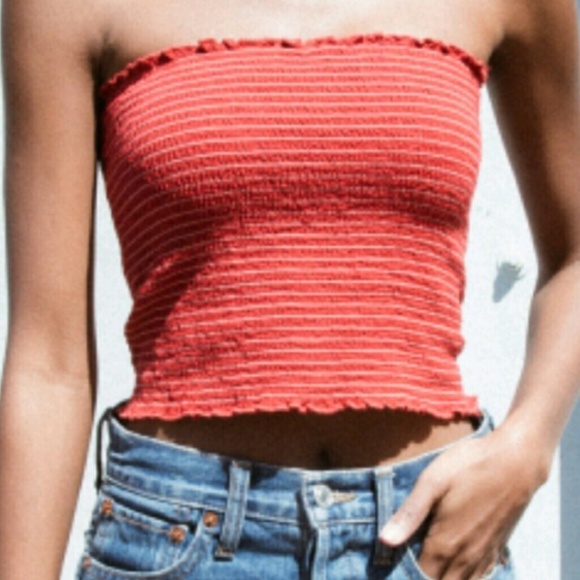 - Brandy Melville ❤ New Red Cleo Tube Top john galt - Picture 2 of 3